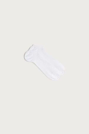 Chaussette Intimissimi Tartan Coton Nervuré Trainer Homme Blanche | FRGL4832