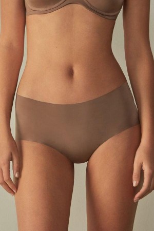Culotte Intimissimi Seamless Microfiber Hipster Femme Beige Foncé | FRFM4367