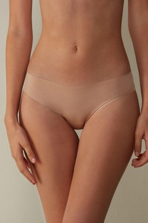 Culotte Intimissimi Seamless Microfiber Femme Beige | FRMA4460