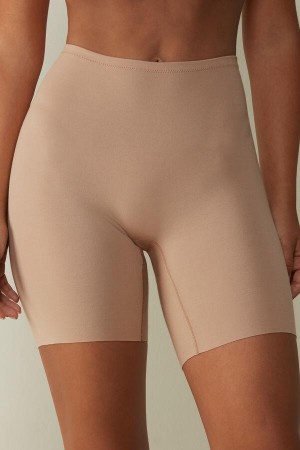 Culotte Intimissimi Seamless Supima® Coton Shorts Femme Beige | FRTV4376