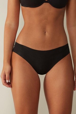 Culotte Intimissimi Seamless Supima® Coton Femme Noir | FRFM4464