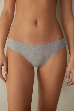 Culotte Intimissimi Seamless Supima® Coton Brazilian Femme Grise Clair | FRDN4603