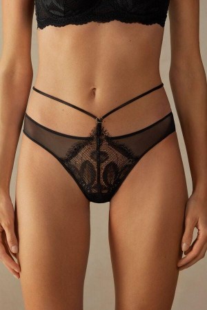 Culotte Intimissimi Sensual Unbounded Femme Noir | FRMA4433