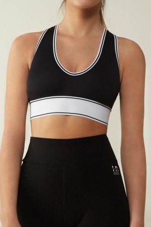 Soutien Gorge Intimissimi In Action with Supima® Coton Lining Femme Noir Blanche | FRMA3296